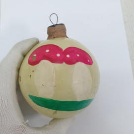 Елочная игрушка шар Грибы толстое стекло. (кремлевский гигант).